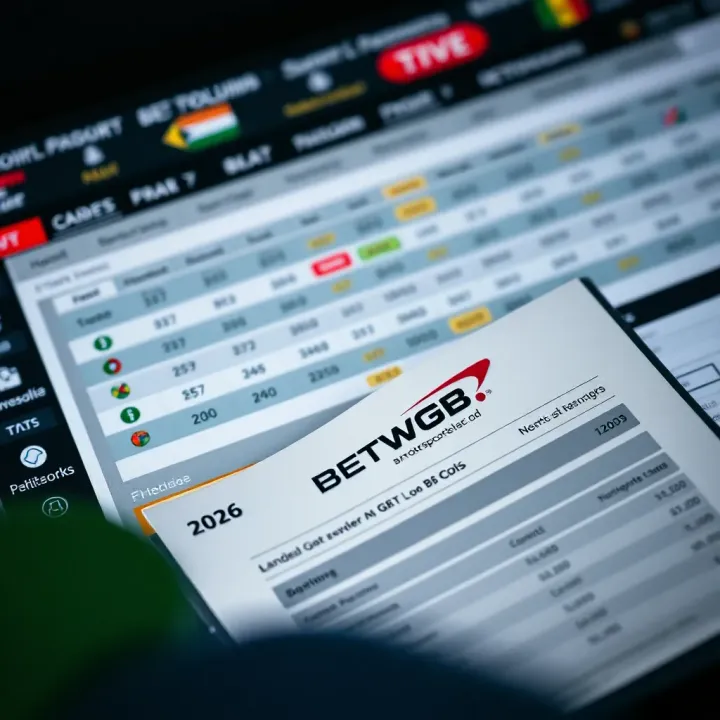 Dashboard displaying BetWGB betting options and account features on a tablet