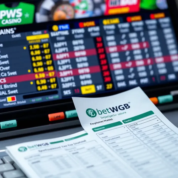 User interface of BetWGB Android app showing betting options on a smartphone