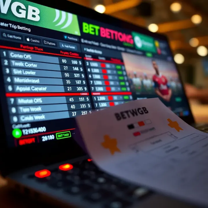 Screenshot of BetWGB Nigeria app home screen showing sports betting options and live match updates