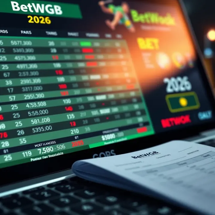 Dashboard of BetWGB platform showing Premier League betting markets and odds