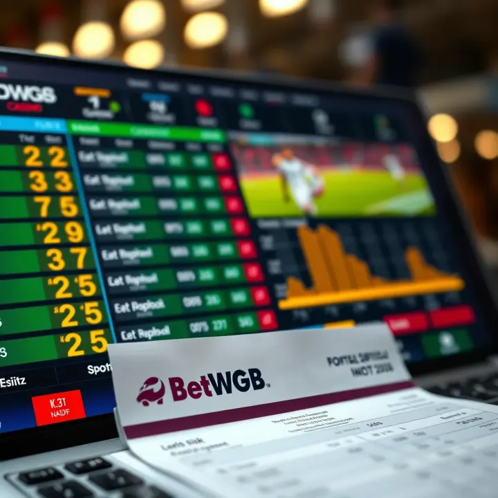 A simple mobile phone showing an SMS message interface used to send betting commands to BETWGB